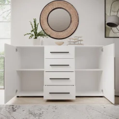 Montalo - Dressoir - Wit - 150x40x87 cm