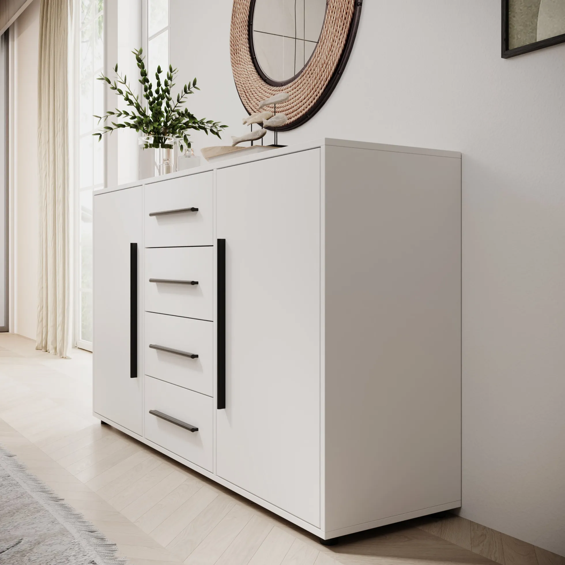 Montalo - Dressoir - Wit - 150x40x87 cm