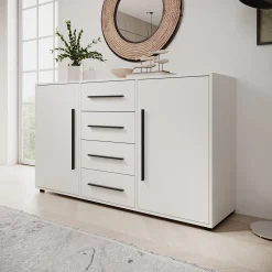 Montalo - Dressoir - Wit - 150x40x87 cm
