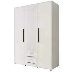 Montalo - Kledingkast 3-deurs - Wit - 150x59x206 cm