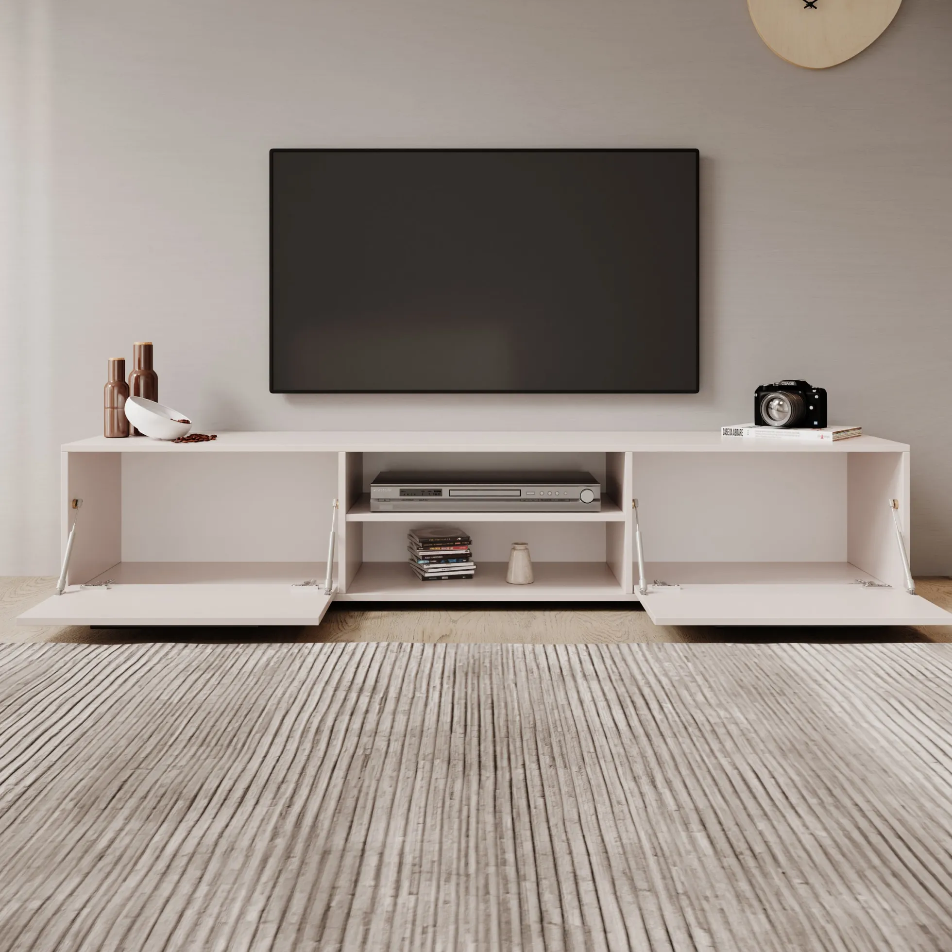 Montalo - TV-Meubel - Beige - 190x40x38 cm