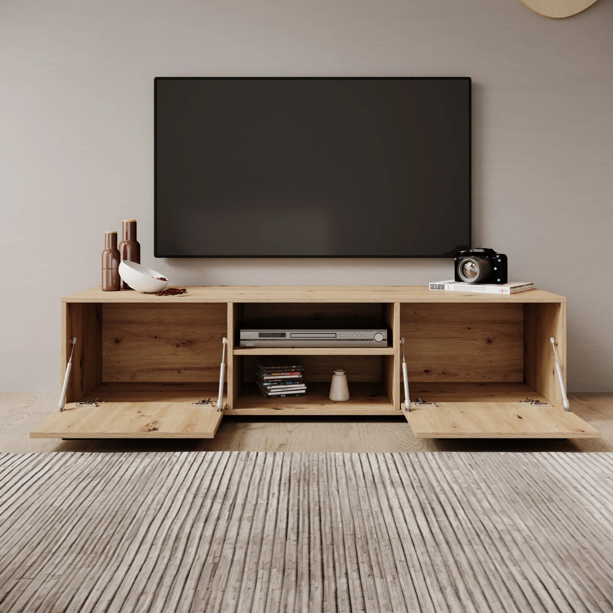 Montalo - TV-Meubel - Eikenpatroon - 150x40x38 cm