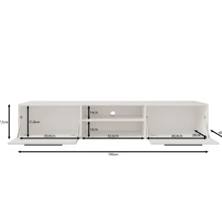 Montalo - TV-Meubel - Eikenpatroon - 190x40x38 cm