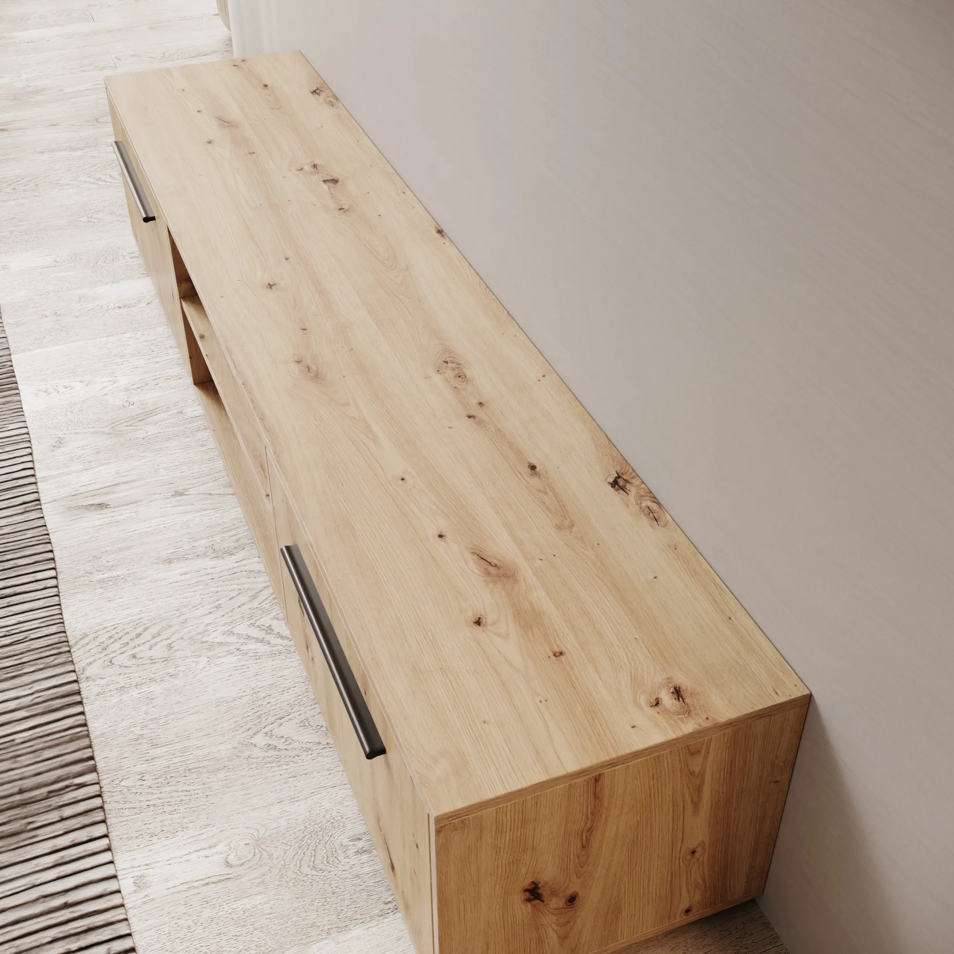 Montalo - TV-Meubel - Eikenpatroon - 190x40x38 cm