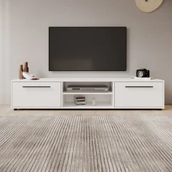 Montalo - TV-Meubel - Wit - 190x40x38 cm