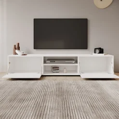 Montalo - TV-Meubel - Wit - 190x40x38 cm