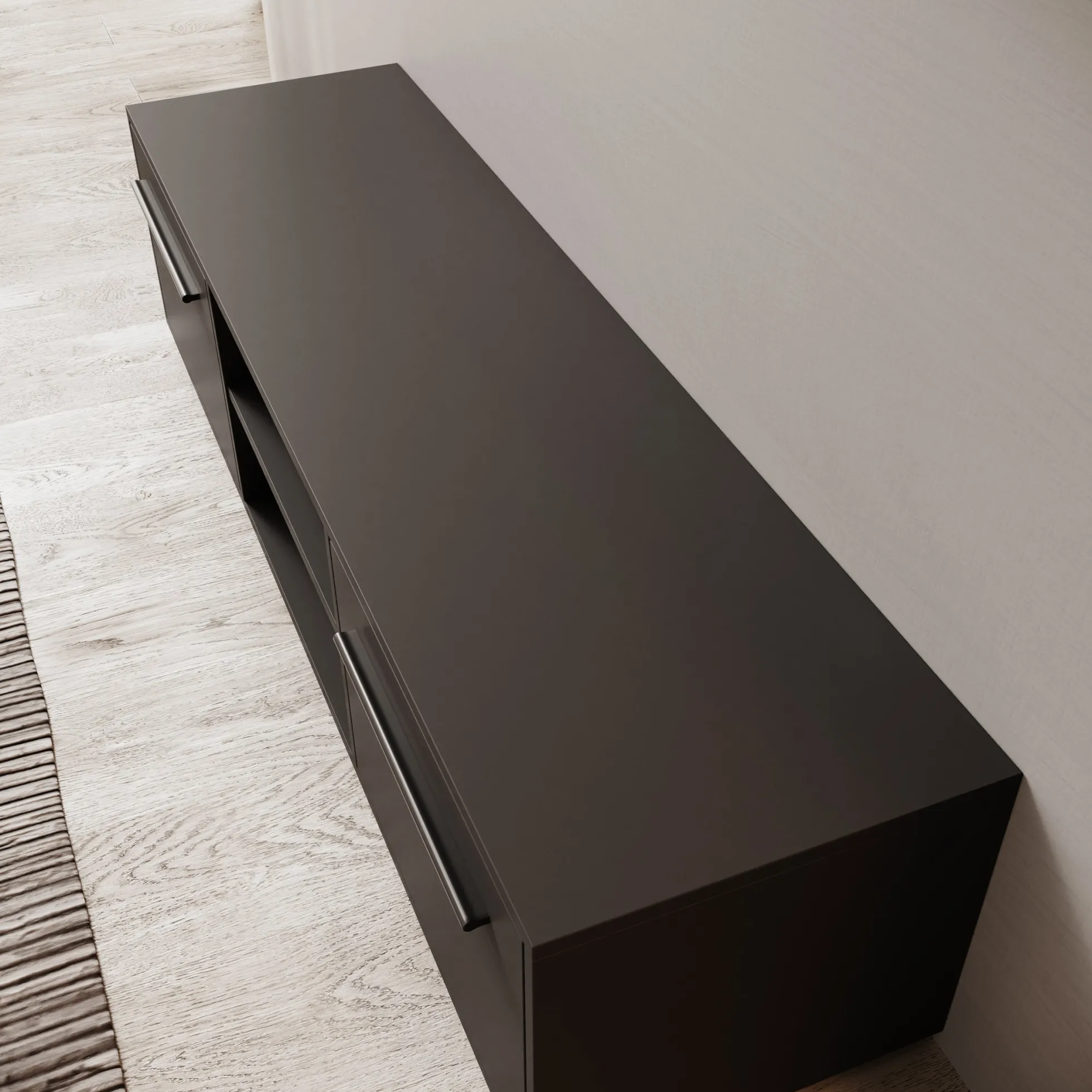 Montalo - TV-Meubel - Zwart - 150x40x38 cm