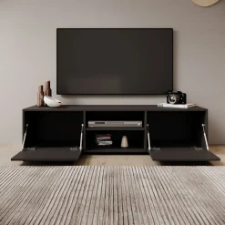 Montalo - TV-Meubel - Zwart - 150x40x38 cm