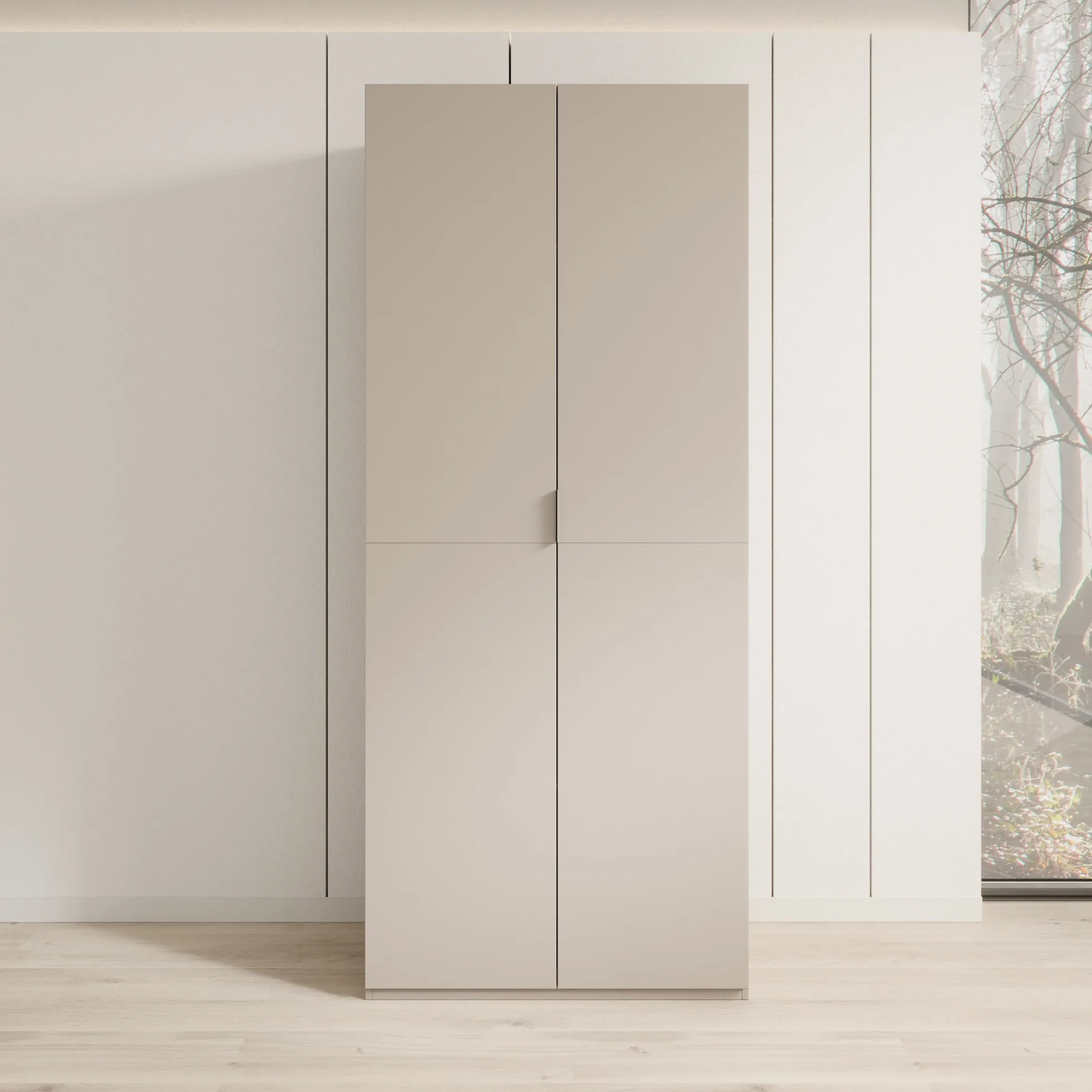 Montclair - Kledingkast 2-deurs - Beige - 90x53x215 cm