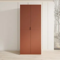 Montclair - Kledingkast 2-deurs - Terracotta/Eikenpatroon - 90x53x215