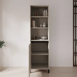 Montellini - Boekenkast - Beige - 55x40x193 cm