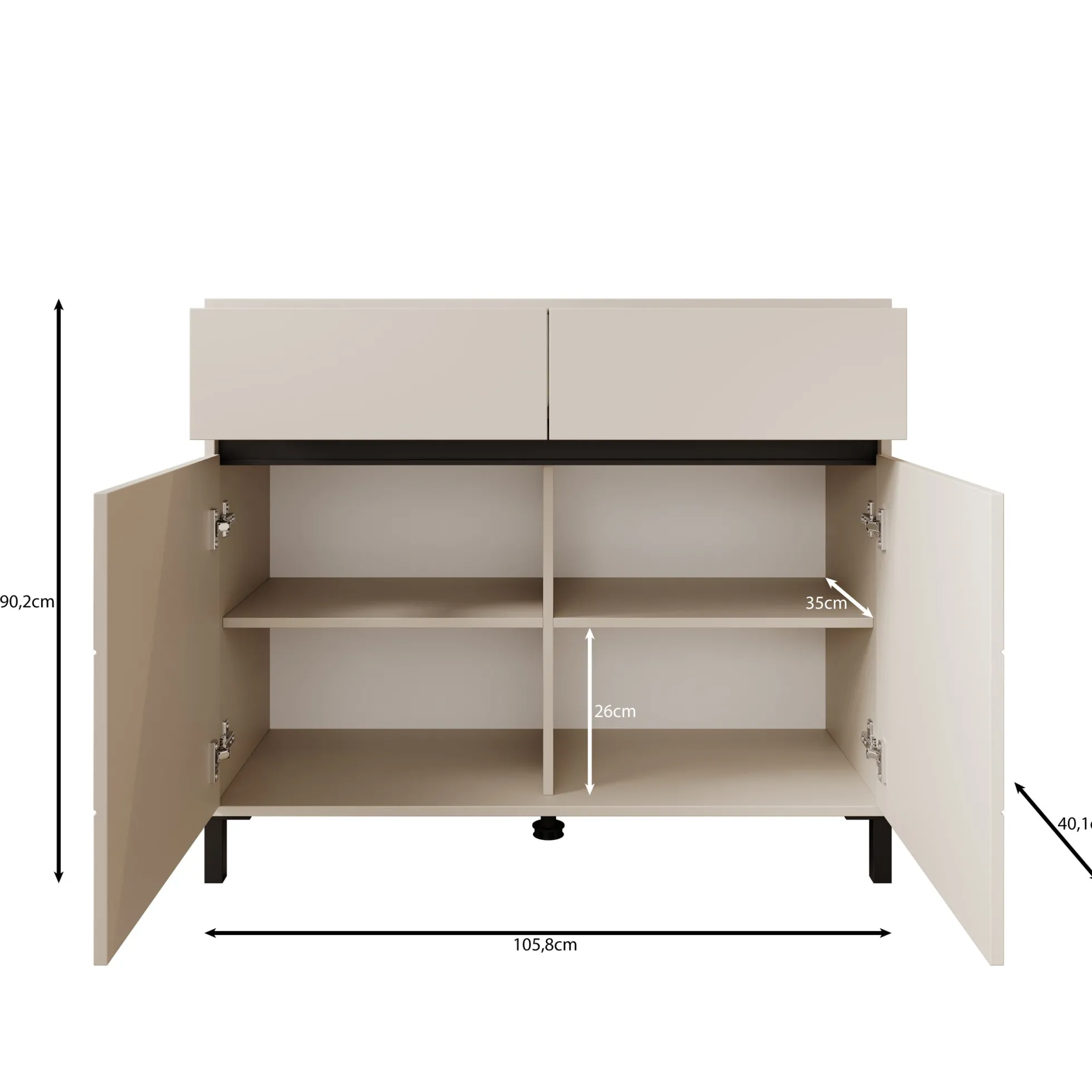 Montellini - Dressoir - Eikenpatroon - 106x40x90 cm