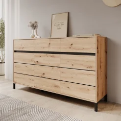 Montellini - Dressoir - Eikenpatroon - 157x40x90 cm