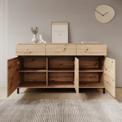 Montellini - Dressoir - Eikenpatroon - 157x40x90 cm