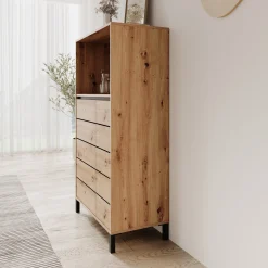 Montellini - Dressoir - Eikenpatroon - 74x40x135 cm