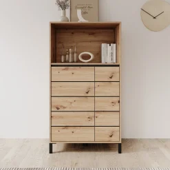 Montellini - Dressoir - Eikenpatroon - 74x40x135 cm