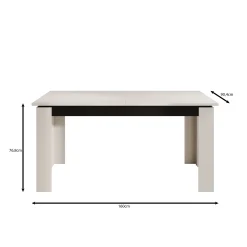 Montellini - Eetkamertafel - Beige - 160x90x77 cm