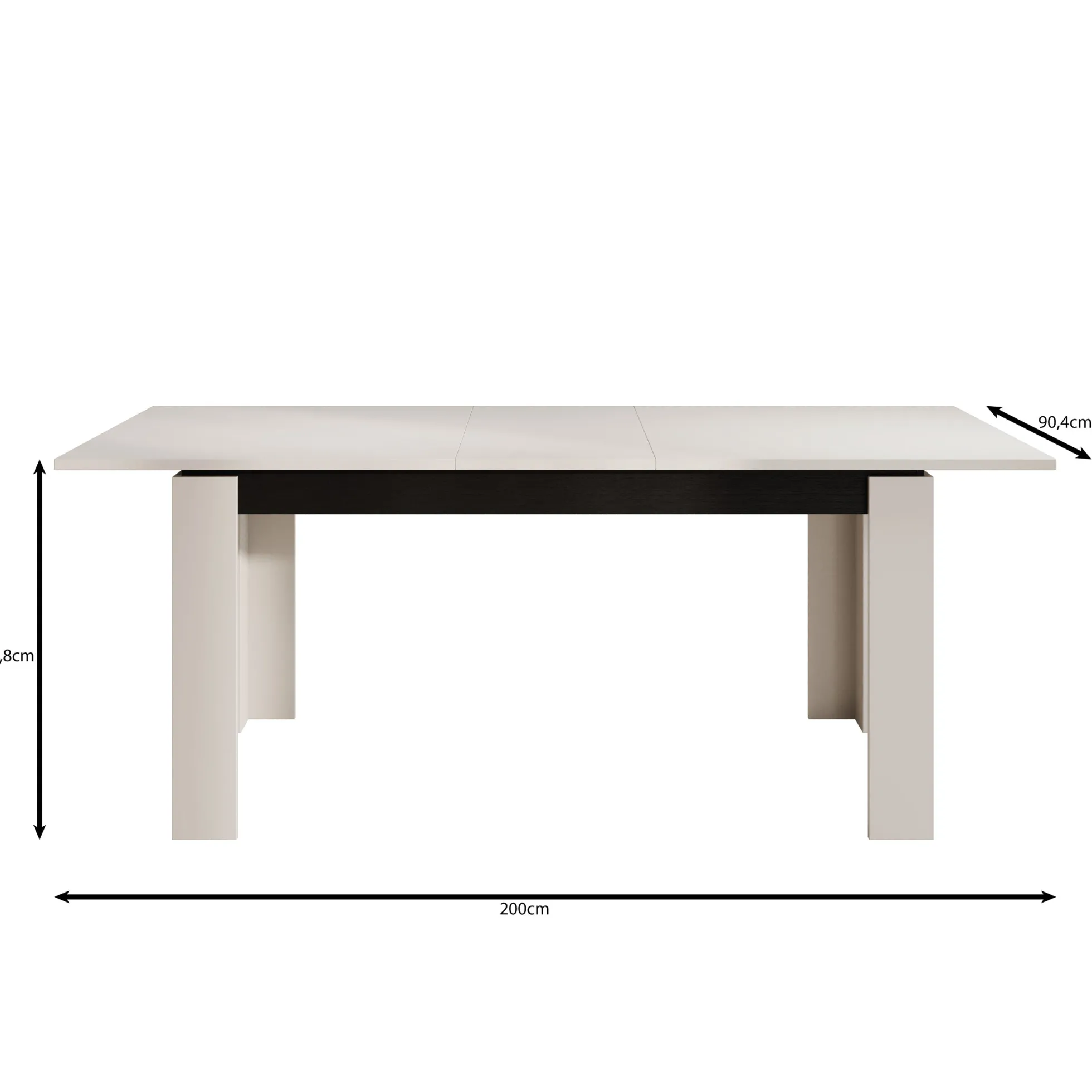 Montellini - Eetkamertafel - Beige - 160x90x77 cm