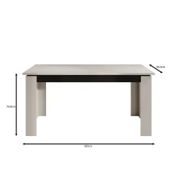 Montellini - Eetkamertafel - Eikenpatroon - 160x90x77 cm