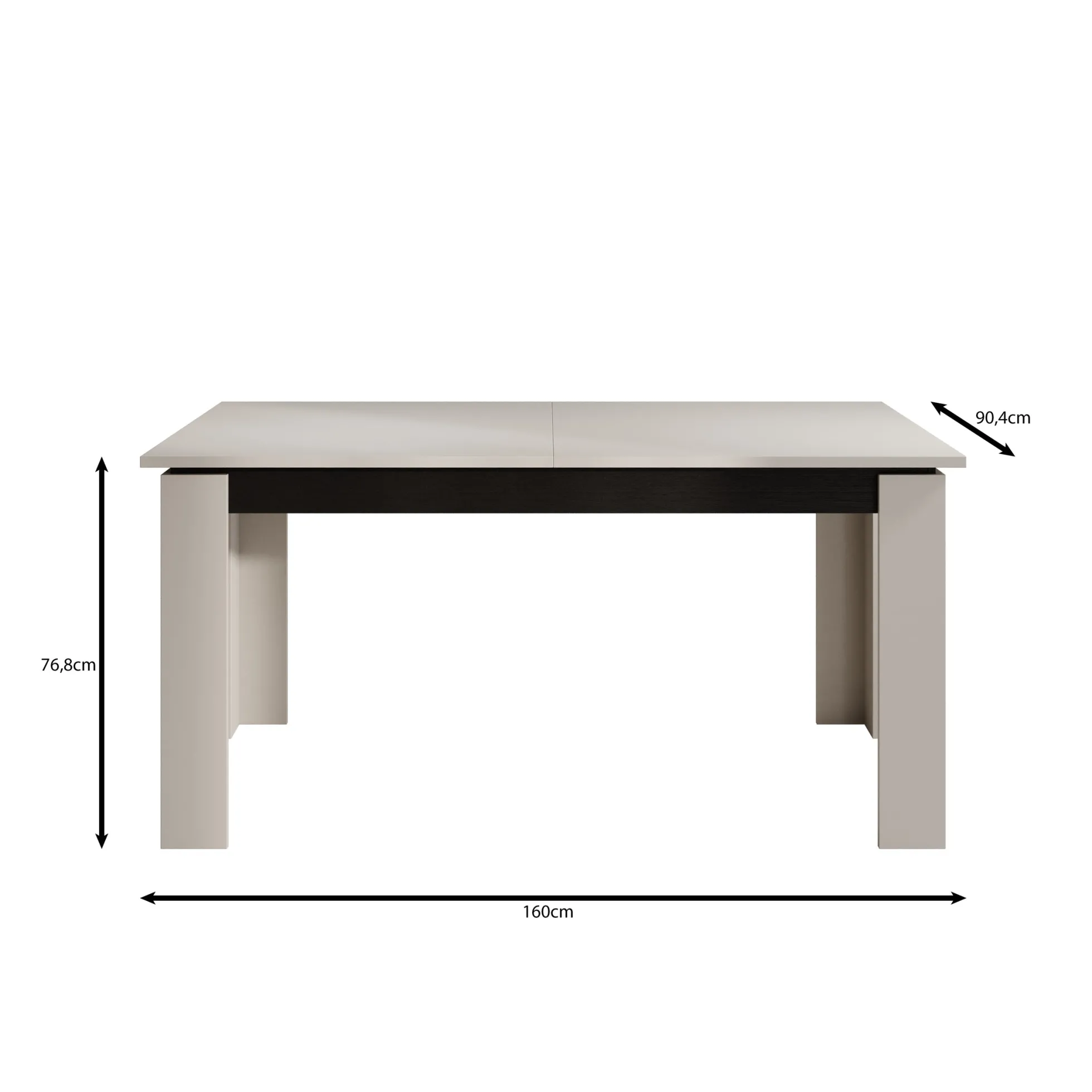 Montellini - Eetkamertafel - Eikenpatroon - 160x90x77 cm