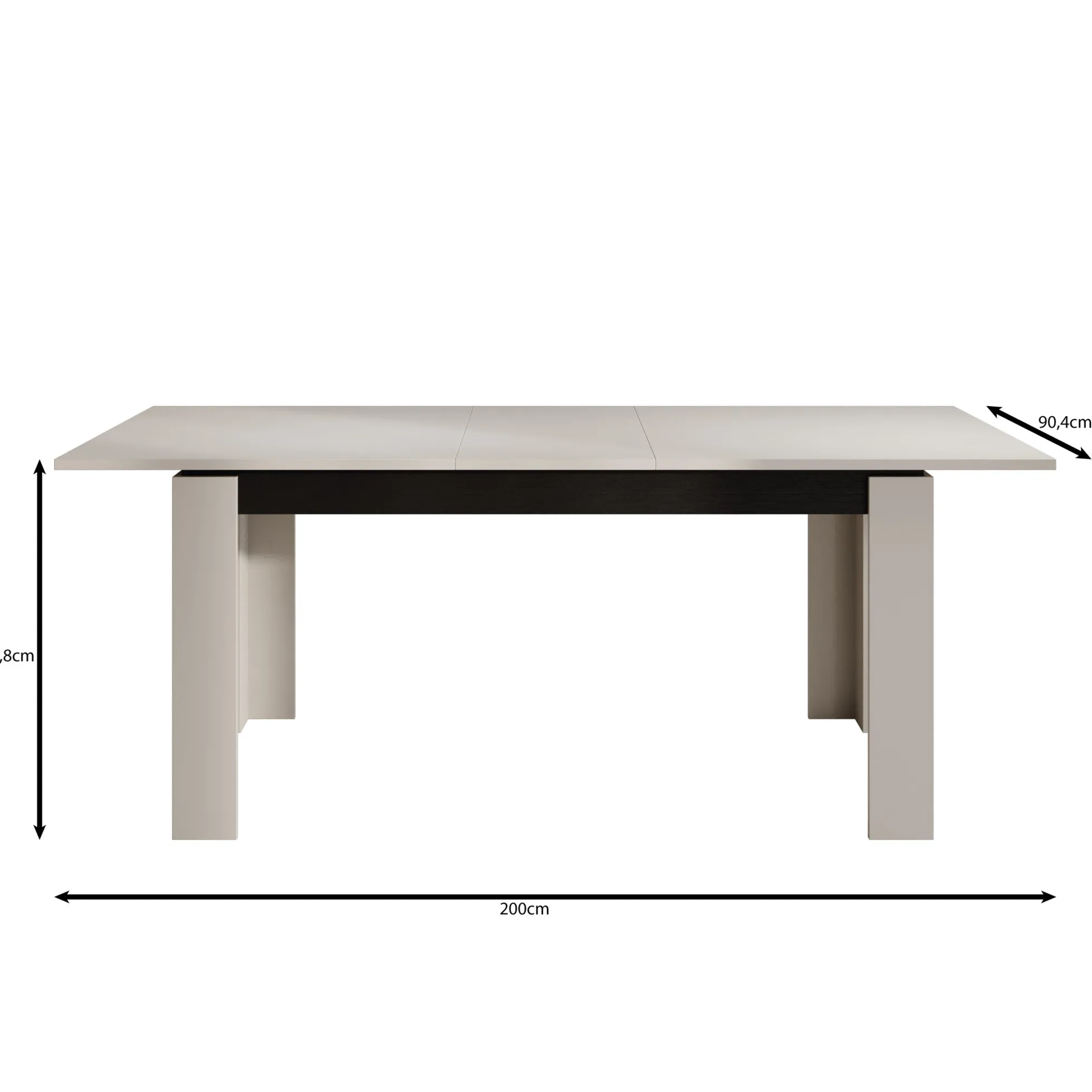 Montellini - Eetkamertafel - Eikenpatroon - 160x90x77 cm