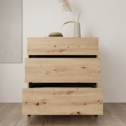 Montellini - Ladekast met 3 lades - Eikenpatroon - 80x40x90