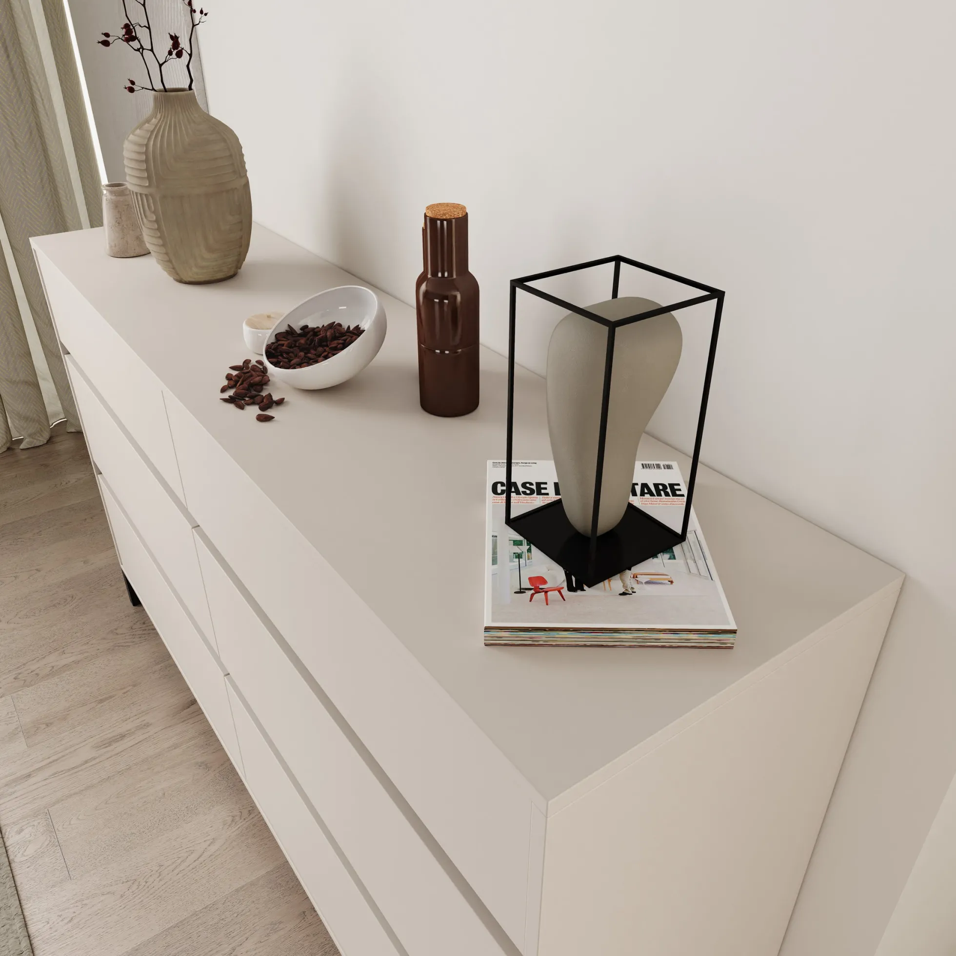 Montellini - Ladekast met 6 lades - Beige - 157x40x90 cm