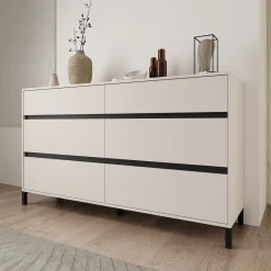 Montellini - Ladekast met 6 lades - Beige - 157x40x90 cm