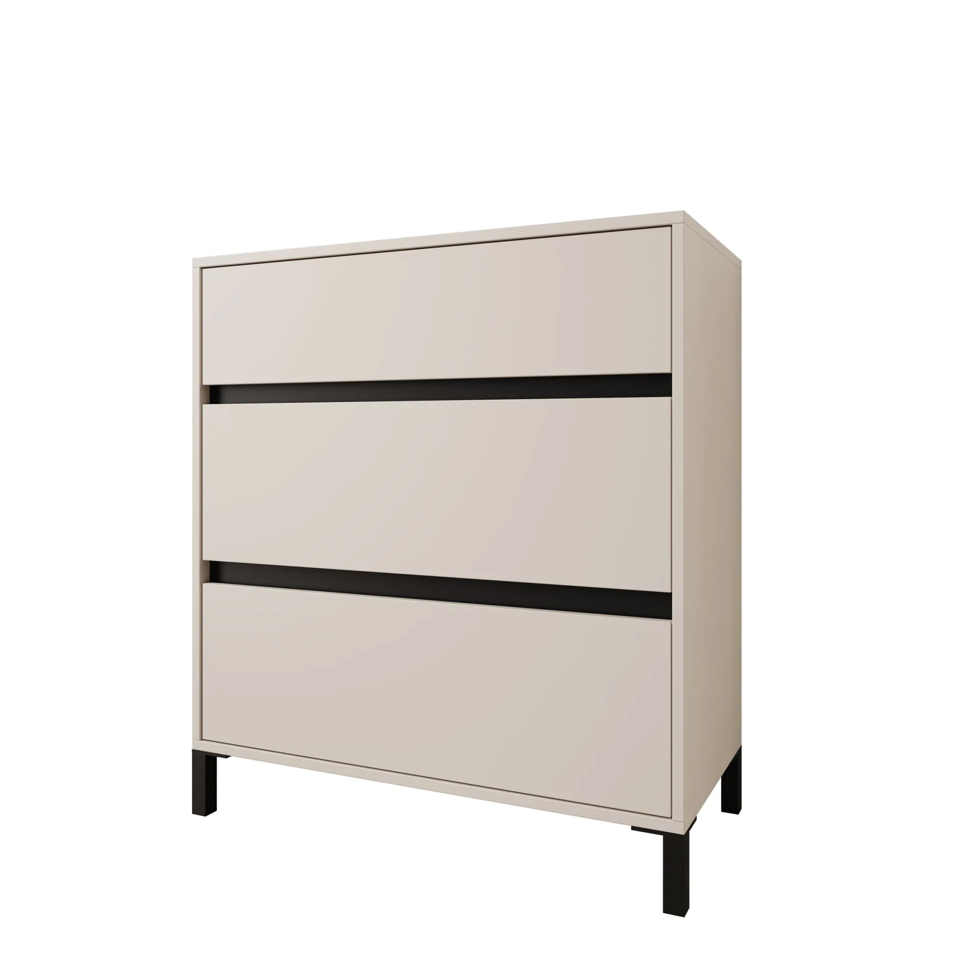 Montellini - Ladekast met 3 lades - Beige - 80x40x90 cm