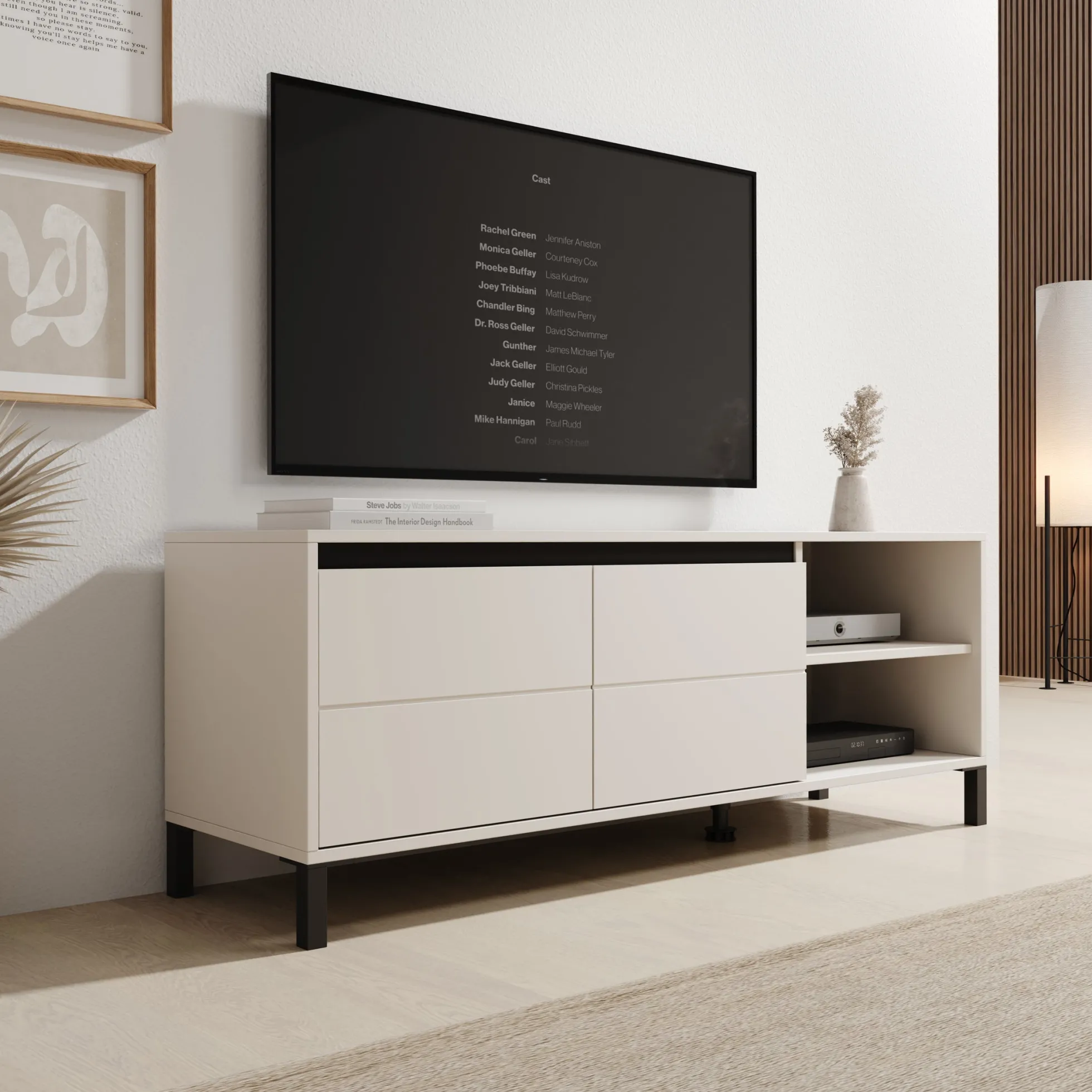 Montellini - TV-Meubel - Beige - 138x40x52 cm