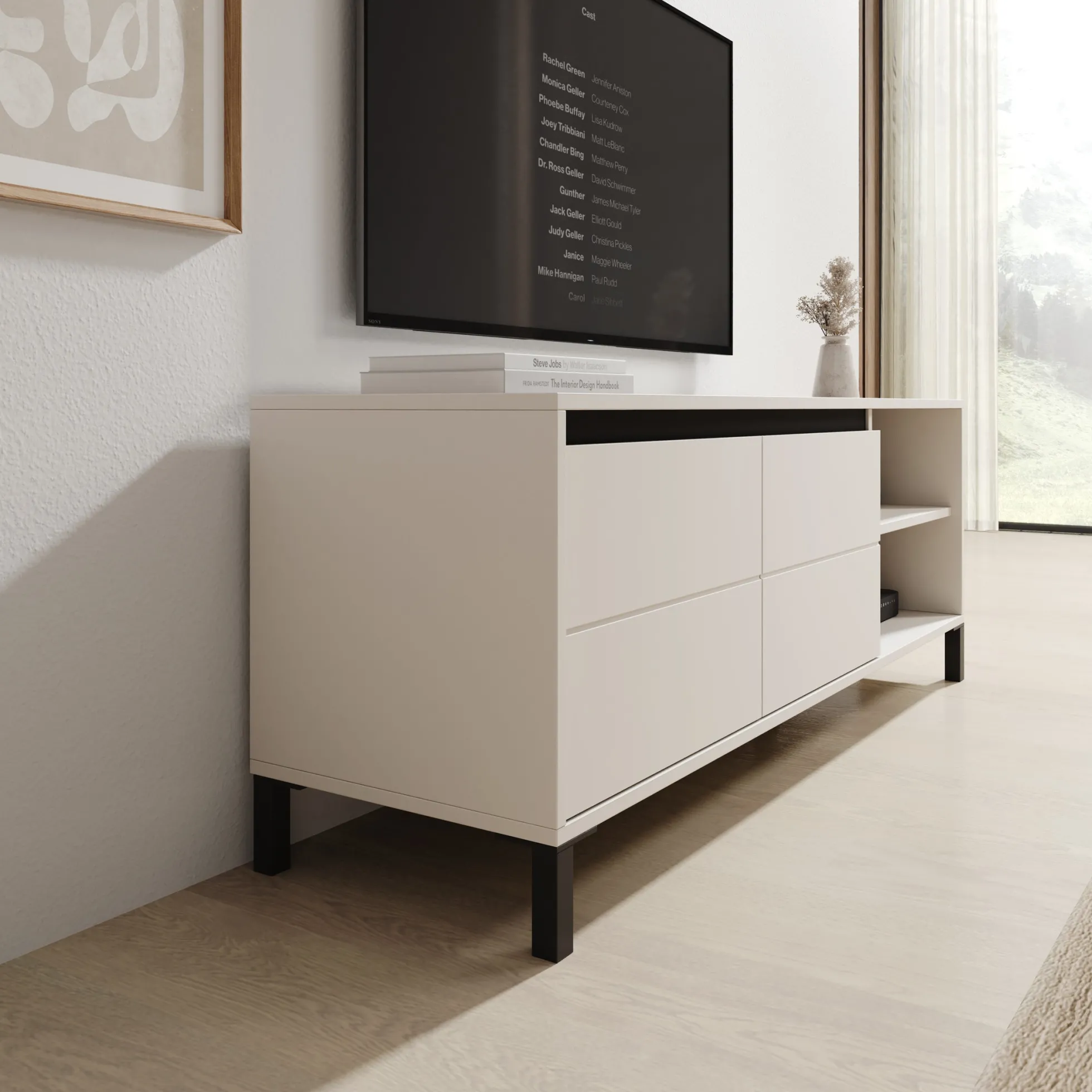 Montellini - TV-Meubel - Beige - 138x40x52 cm