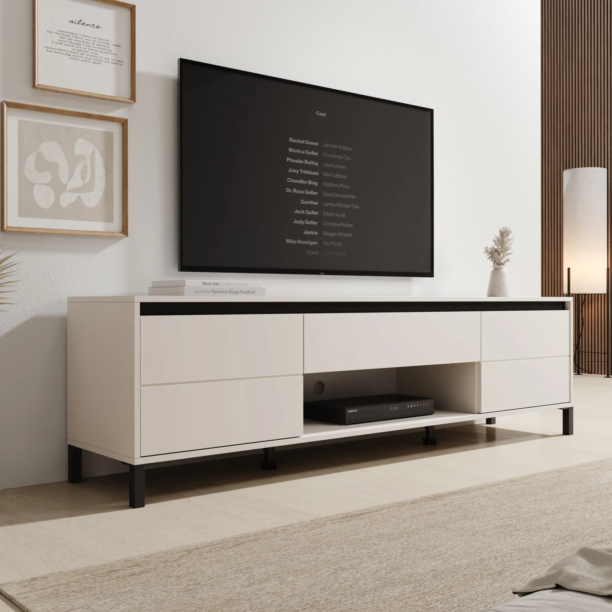 Montellini - TV-Meubel - Beige - 183x40x52 cm