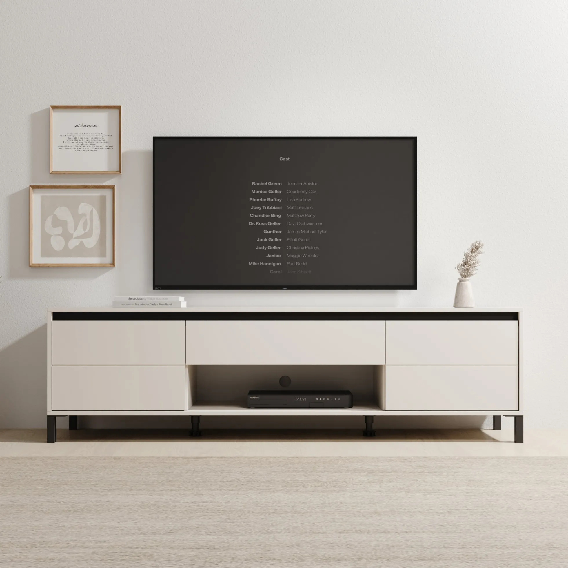 Montellini - TV-Meubel - Beige - 183x40x52 cm