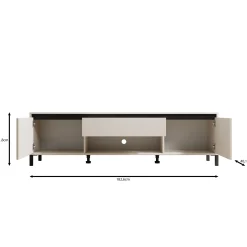 Montellini - TV-Meubel - Beige - 183x40x52 cm
