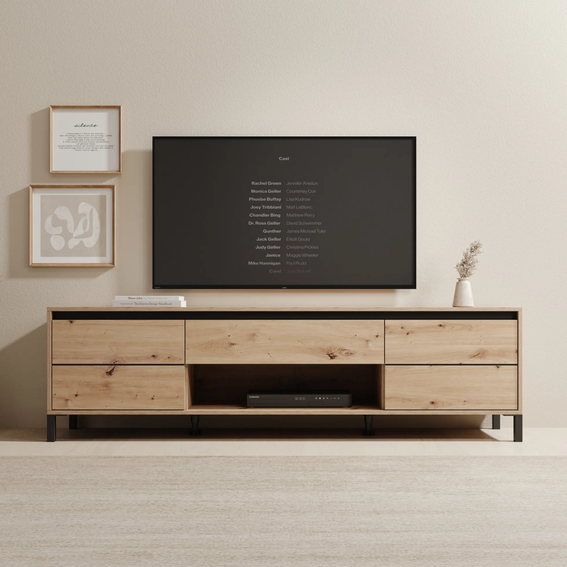 Montellini - TV-Meubel - Eikenpatroon - 183x40x52 cm