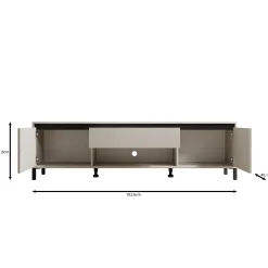 Montellini - TV-Meubel - Eikenpatroon - 183x40x52 cm
