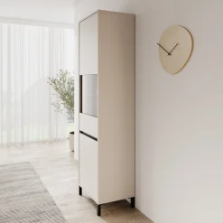 Montellini - Vitrinekast - Beige - 55x40x193 cm