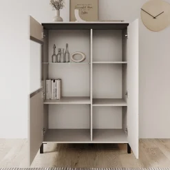 Montellini - Vitrinekast - Beige - 93x40x135 cm