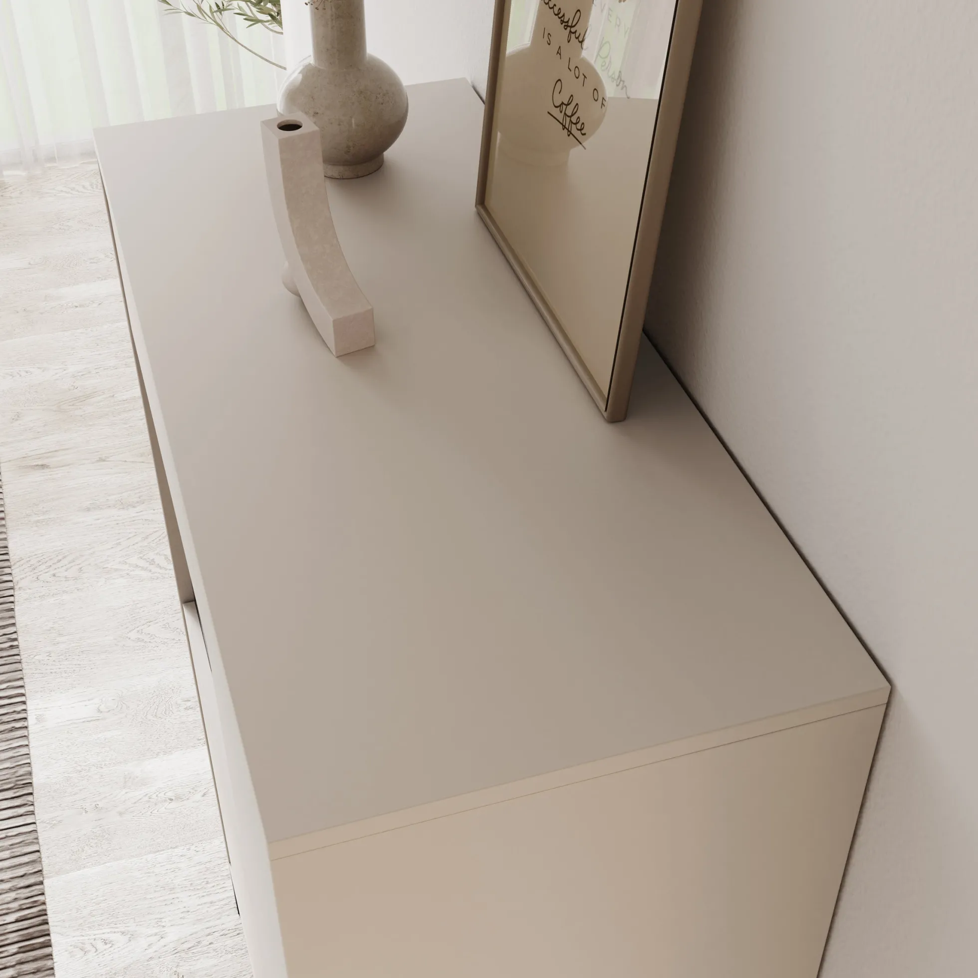 Montellini - Vitrinekast - Beige - 93x40x135 cm