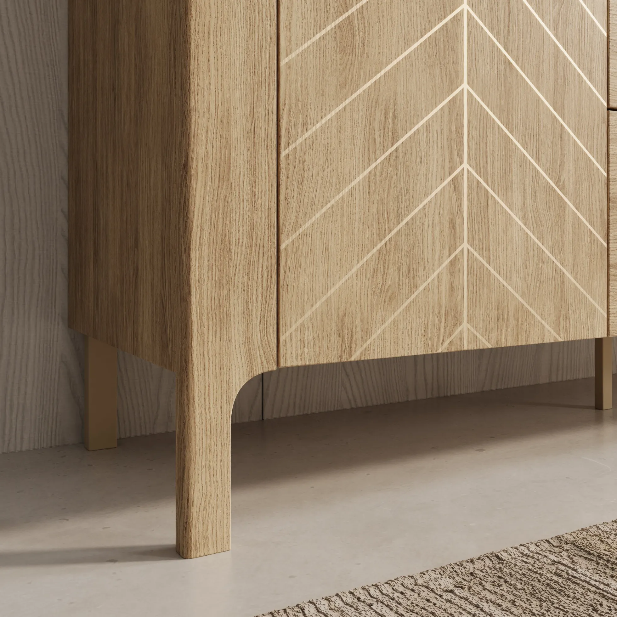 Montera - Dressoir - Eikenpatroon - 154x41x96 cm