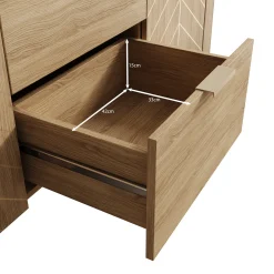Montera - Dressoir - Eikenpatroon - 154x41x96 cm