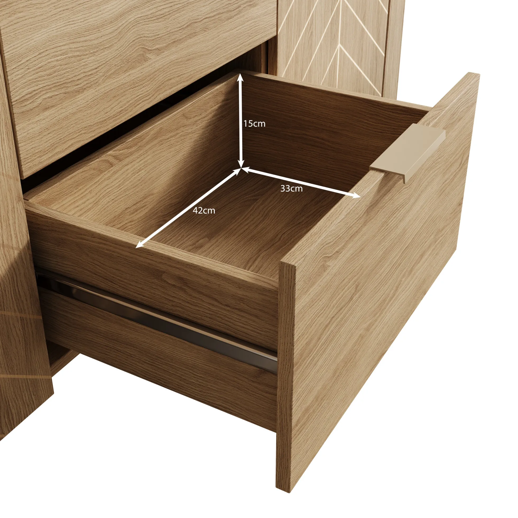 Montera - Dressoir - Eikenpatroon - 154x41x96 cm