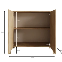 Montera - Dressoir - Eikenpatroon - 103x41x96 cm