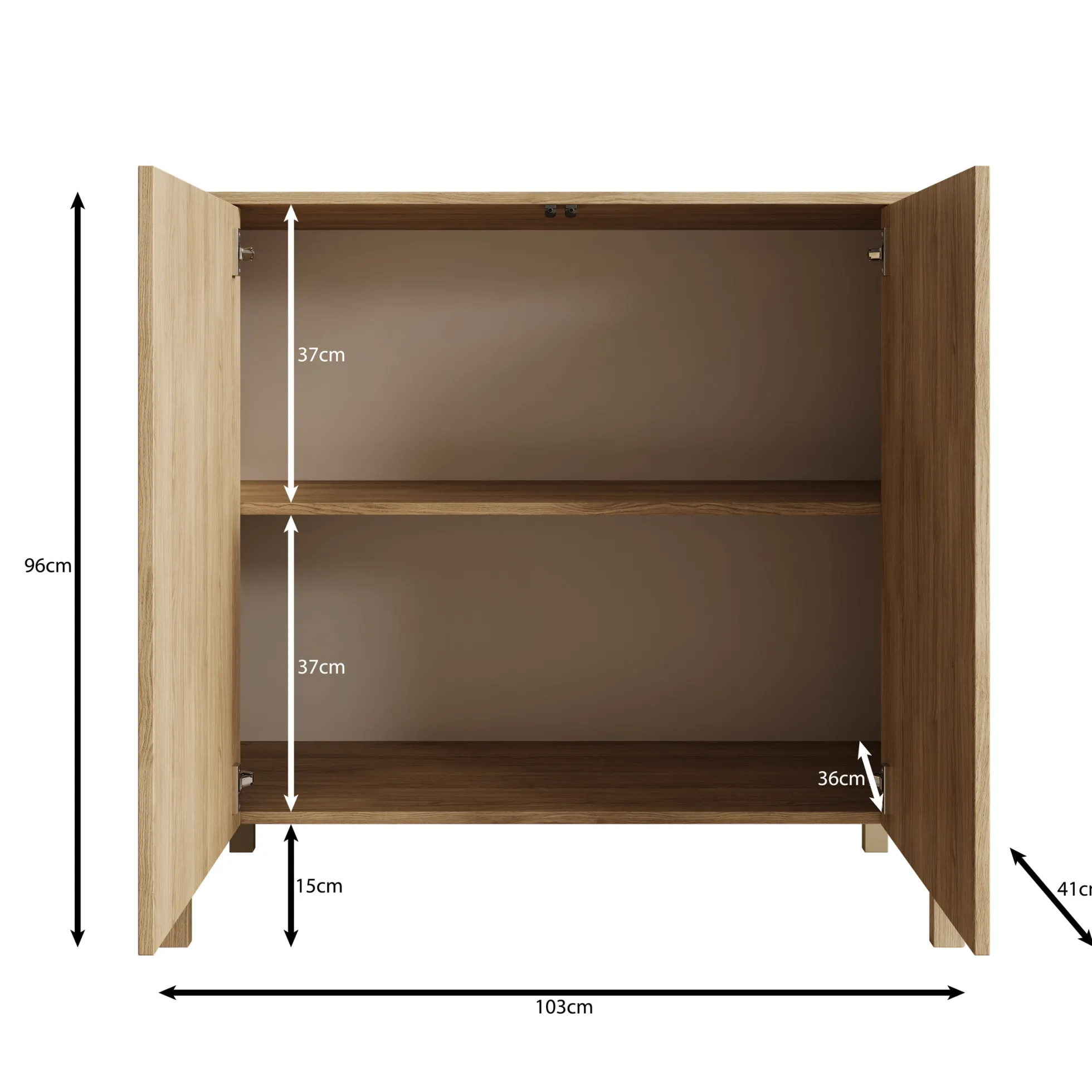 Montera - Dressoir - Eikenpatroon - 103x41x96 cm