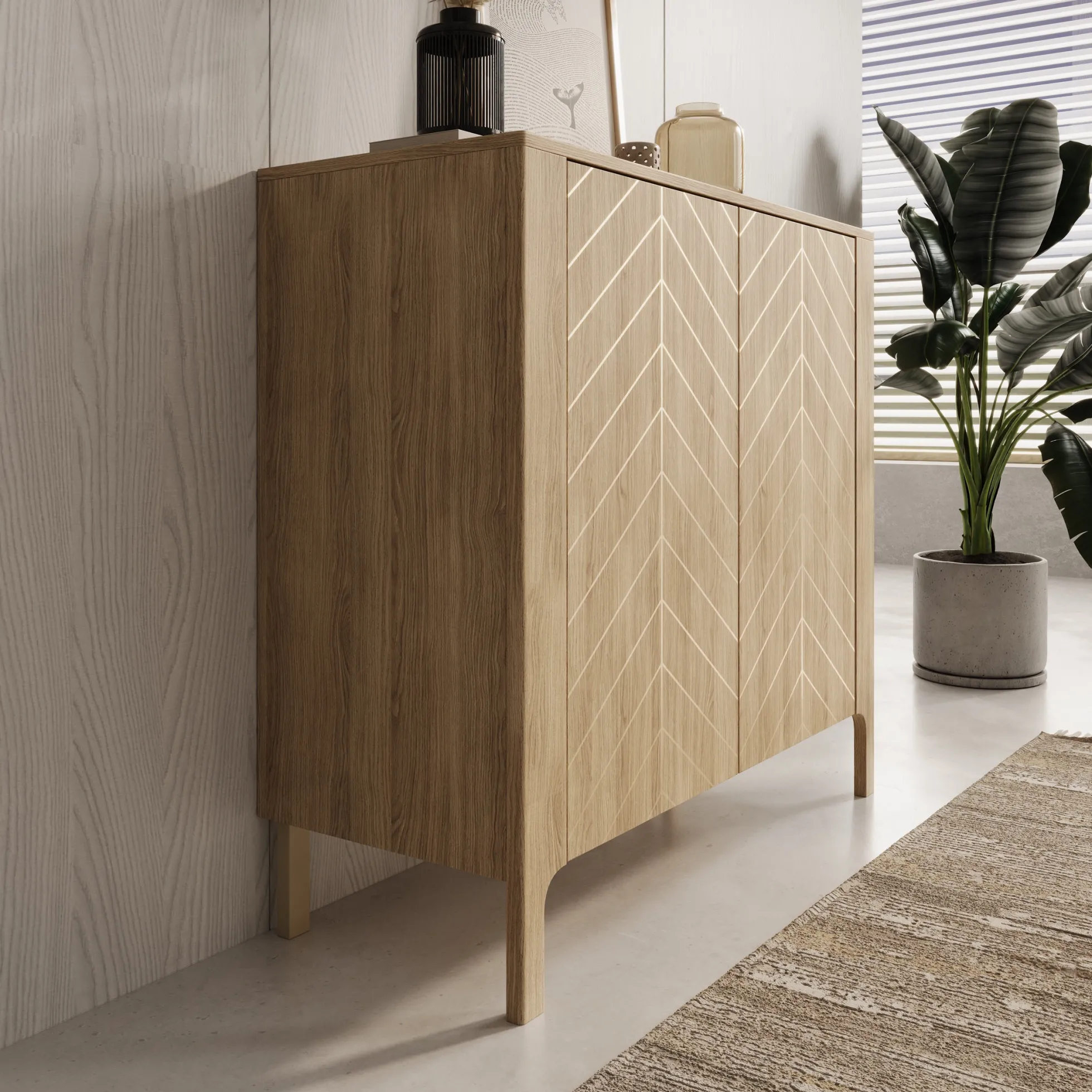 Montera - Dressoir - Eikenpatroon - 103x41x96 cm