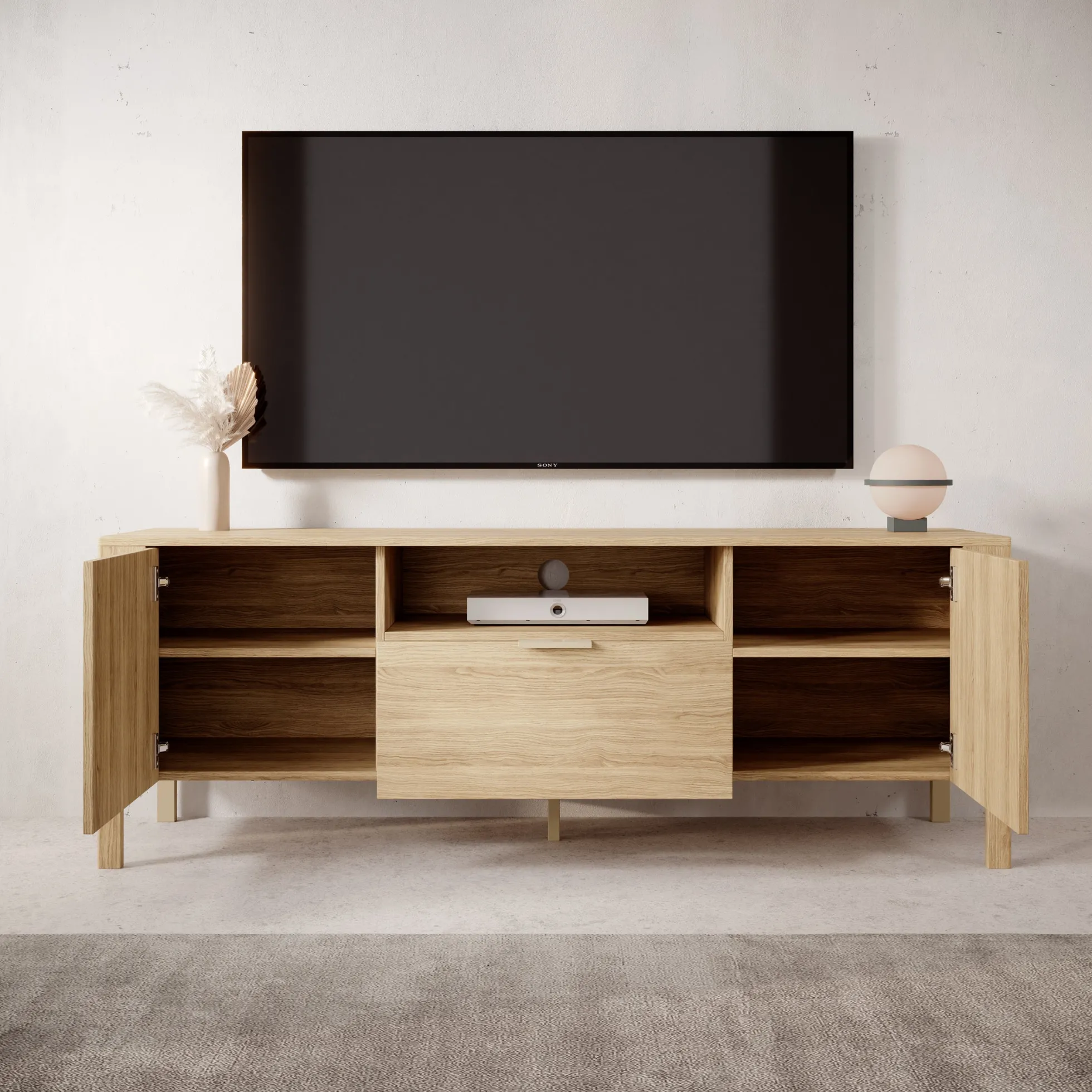 Montera - TV-Meubel - Eikenpatroon - 160x41x58 cm