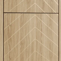 Montera - Vitrinekast met LED - Eikenpatroon - 60x41x198 cm