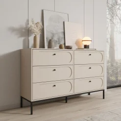 Montserrat - Ladekast 6 lades - Beige - 150x40x92 cm