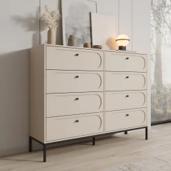 Montserrat - Ladekast met 8 lades - Beige - 150x40x115 cm
