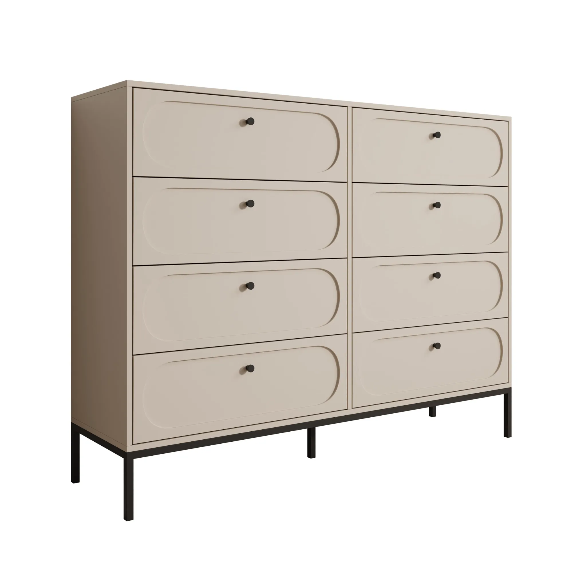 Montserrat - Ladekast met 8 lades - Beige - 150x40x115 cm